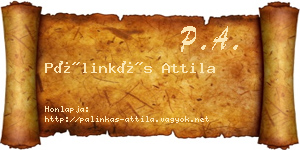 Pálinkás Attila névjegykártya